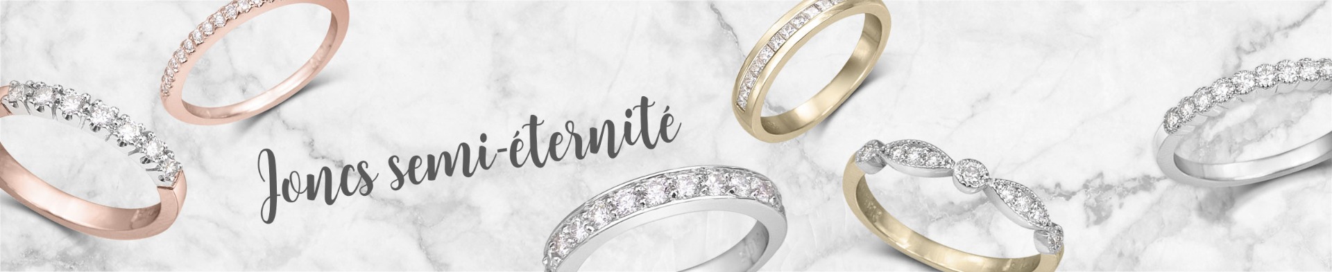 Acheter jonc semi éternité à diamant