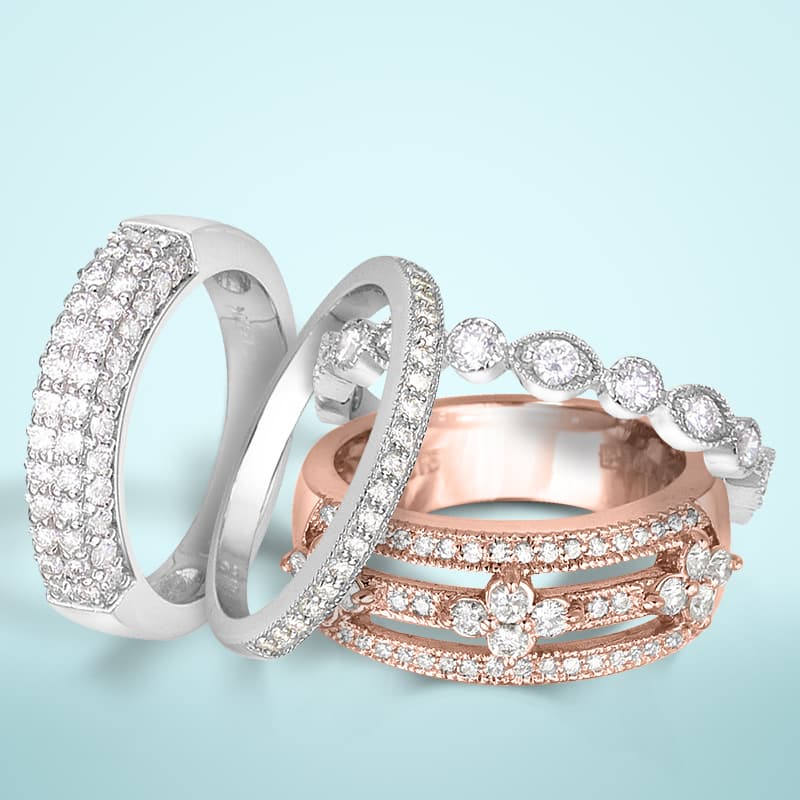 Alliances jonc à diamants