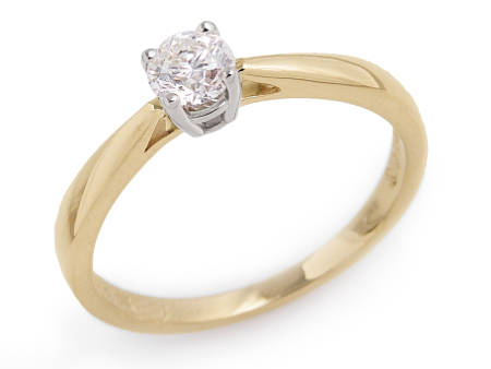 Bague solitaire en or à diamant